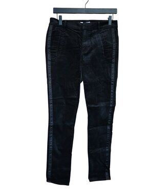 Loft Tuxedo Velvet Dress Pants Black Womens